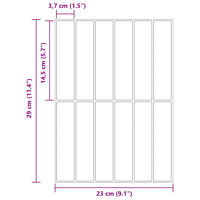 Plăci dreptunghiulare 10 pcs albastru 29 x 23 x 0,08 cm - WALTI WALTI