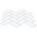 Plăcuță în Zigzag 10 pcs Alb gri 30 x 30 cm Poliuretan și PET - WALTI WALTI