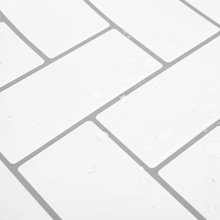Plăcuță în Zigzag 20 pcs Alb gri 30 x 30 cm Poliuretan și PET - WALTI WALTI