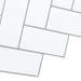 Plăcuță în Zigzag 50 pcs Alb gri 30 x 30 cm Poliuretan și PET - WALTI WALTI
