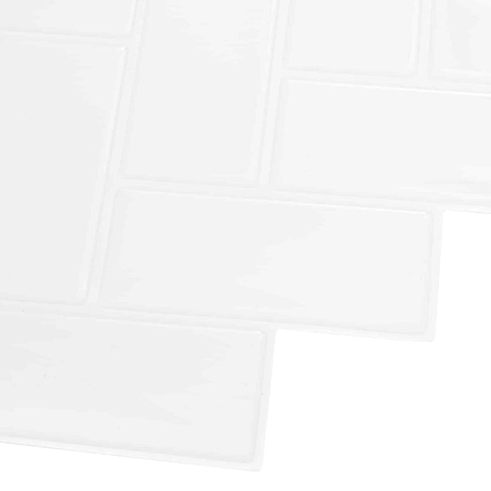 Plăcuță în Zigzag 10 pcs Alb 30 x 30 cm Poliuretan și PET - WALTI WALTI