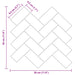 Plăcuță în Zigzag 10 pcs Alb 30 x 30 cm Poliuretan și PET - WALTI WALTI