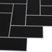 Plăcuță în Zigzag 10 pcs Negru 30 x 30 cm Poliuretan și PET - WALTI WALTI
