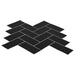 Plăcuță în Zigzag 10 pcs Negru 30 x 30 cm Poliuretan și PET - WALTI WALTI
