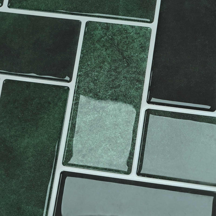 Plăcuță în Zigzag 20 pcs Verde închis 30 x 30 cm - WALTI WALTI