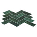 Plăcuță în Zigzag 20 pcs Verde închis 30 x 30 cm - WALTI WALTI