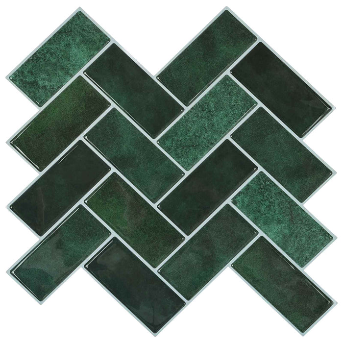Plăcuță în Zigzag 20 pcs Verde închis 30 x 30 cm - WALTI WALTI