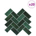 Plăcuță în Zigzag 20 pcs Verde închis 30 x 30 cm - WALTI WALTI