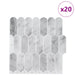 Placă cu Pene 20 pcs Marmură gri 30 x 30 cm Poliuretan și PET - WALTI WALTI