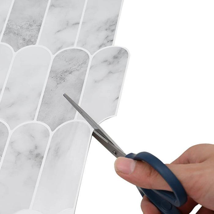 Placă cu Pene 50 pcs Marmură gri 30 x 30 cm Poliuretan și PET - WALTI WALTI