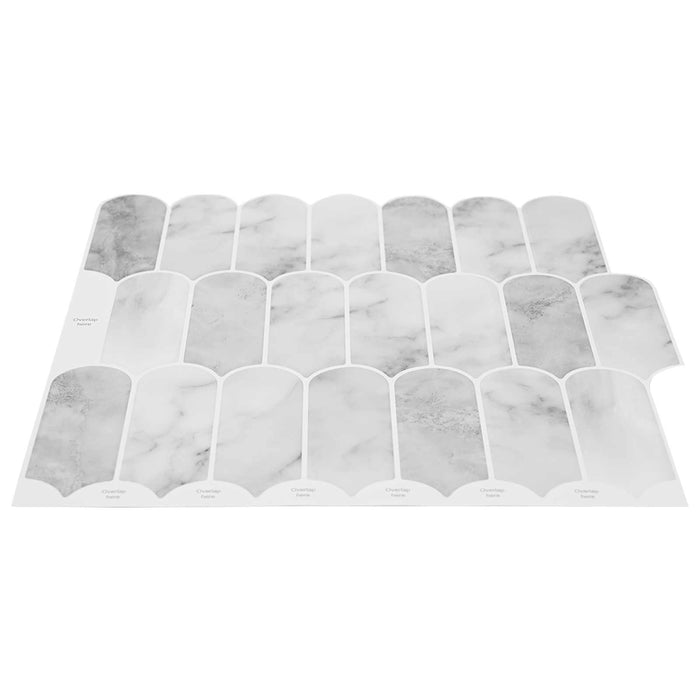 Placă cu Pene 50 pcs Marmură gri 30 x 30 cm Poliuretan și PET - WALTI WALTI