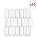 Placă cu Pene 10 pcs Alb gri 30 x 30 cm Poliuretan și PET - WALTI WALTI