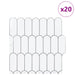 Placă cu Pene 20 pcs Alb gri 30 x 30 cm Poliuretan și PET - WALTI WALTI
