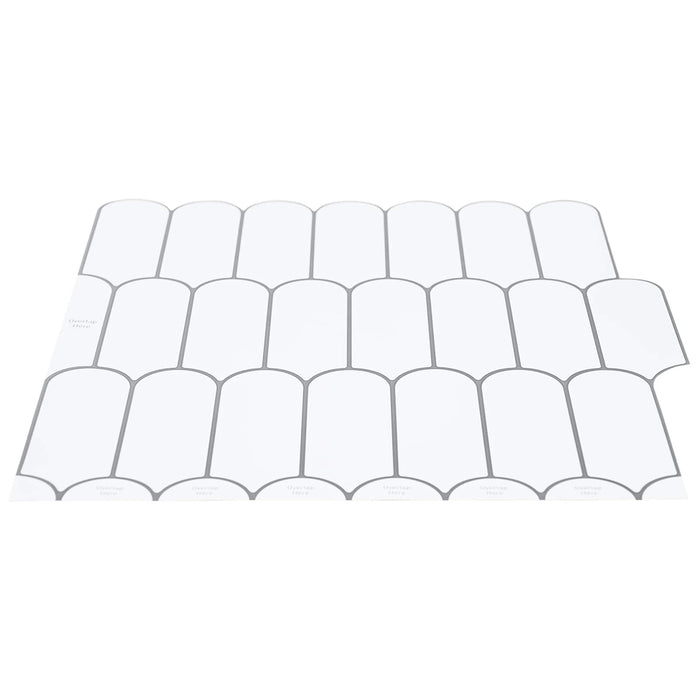 Placă cu Pene 50 pcs Alb gri 30 x 30 cm Poliuretan și PET - WALTI WALTI