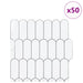 Placă cu Pene 50 pcs Alb gri 30 x 30 cm Poliuretan și PET - WALTI WALTI