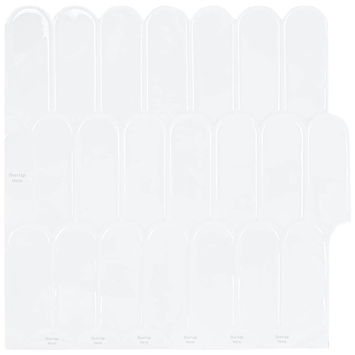 Placă cu Pene 50 pcs Alb 30 x 30 cm Poliuretan și PET - WALTI WALTI