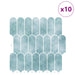 Placă cu Pene 10 pcs Verde 30 x 30 cm Poliuretan și PET - WALTI WALTI
