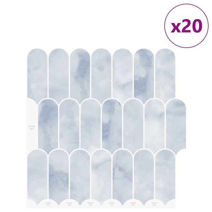 Placă cu Pene 20 pcs Albastru deschis 30 x 30 cm - WALTI WALTI