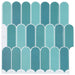 Placă cu Pene 50 pcs albastru 30 x 30 cm Poliuretan și PET - WALTI WALTI
