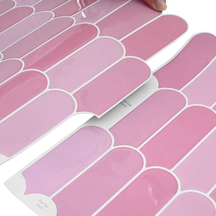 Placă cu Pene 10 pcs Roz 30 x 30 cm Poliuretan și PET - WALTI WALTI