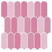Placă cu Pene 10 pcs Roz 30 x 30 cm Poliuretan și PET - WALTI WALTI