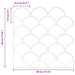 Plăcuță cu motive de solzi de pește 20 pcs Alb 30 x 30 cm - WALTI WALTI