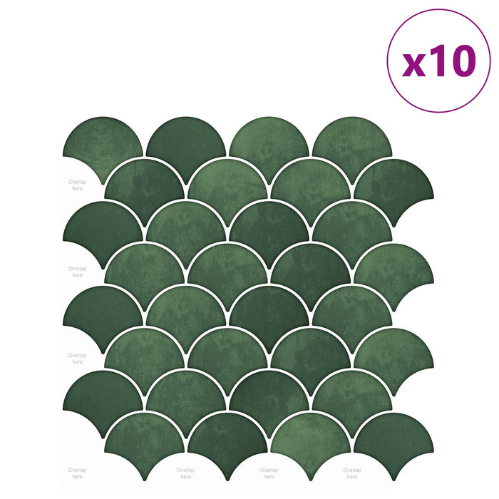 Plăcuță cu motive de solzi de pește 10 pcs Verde închis - WALTI WALTI