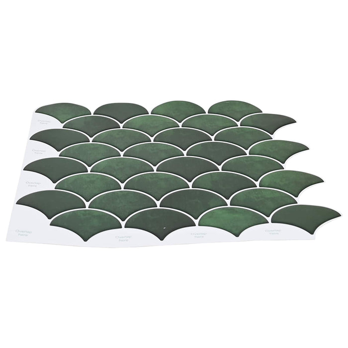 Plăcuță cu motive de solzi de pește 50 pcs Verde închis - WALTI WALTI