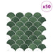 Plăcuță cu motive de solzi de pește 50 pcs Verde închis - WALTI WALTI