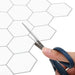 Placă hexagonală 10 pcs Alb gri 30 x 30 cm Poliuretan și PET - WALTI WALTI