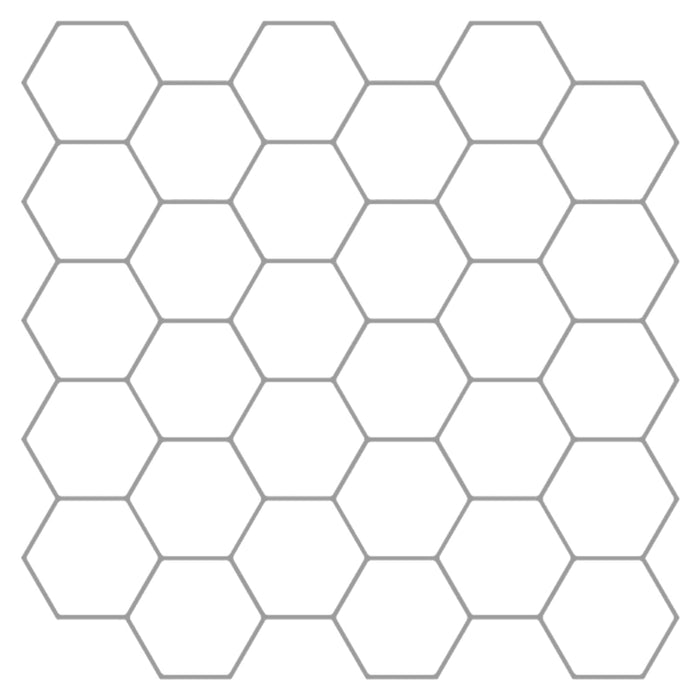 Placă hexagonală 10 pcs Alb gri 30 x 30 cm Poliuretan și PET - WALTI WALTI
