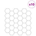 Placă hexagonală 10 pcs Alb gri 30 x 30 cm Poliuretan și PET - WALTI WALTI