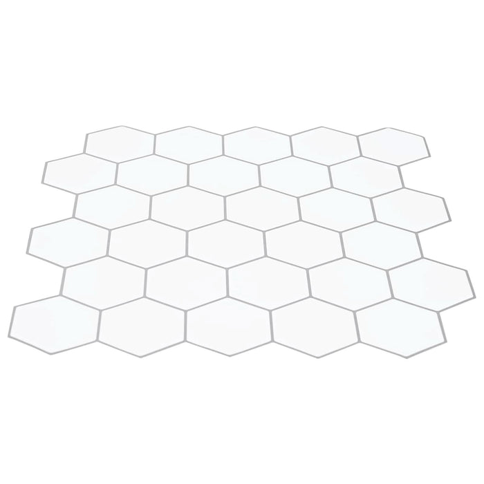 Placă hexagonală 20 pcs Alb gri 30 x 30 cm Poliuretan și PET - WALTI WALTI