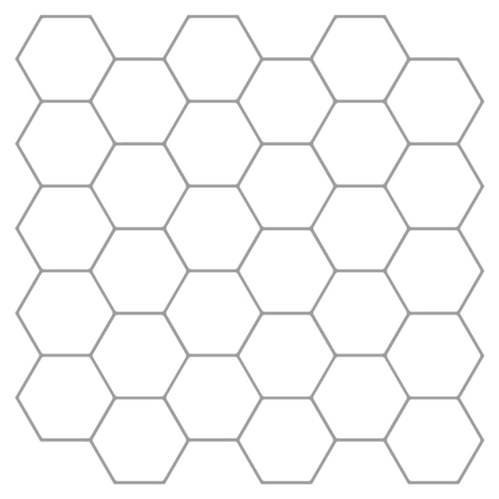 Placă hexagonală 20 pcs Alb gri 30 x 30 cm Poliuretan și PET - WALTI WALTI