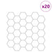 Placă hexagonală 20 pcs Alb gri 30 x 30 cm Poliuretan și PET - WALTI WALTI