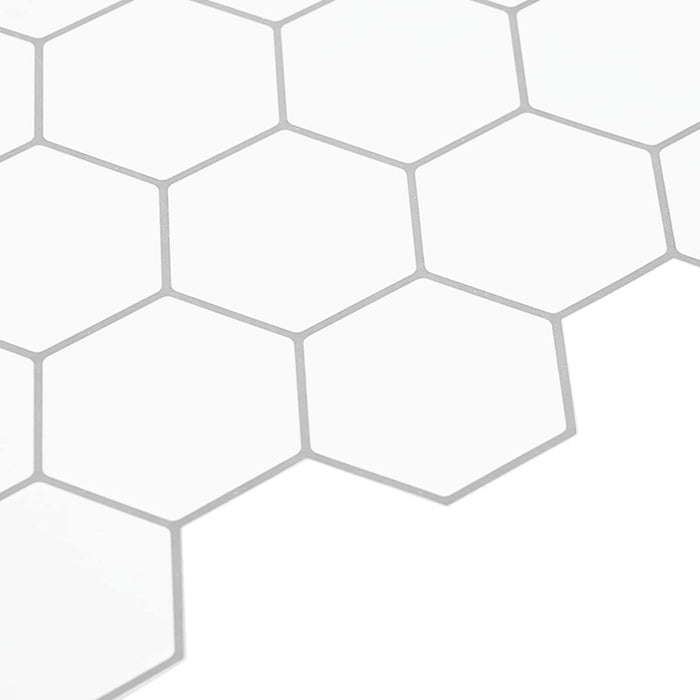 Placă hexagonală 50 pcs Alb gri 30 x 30 cm Poliuretan și PET - WALTI WALTI