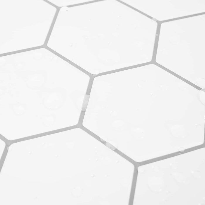 Placă hexagonală 50 pcs Alb gri 30 x 30 cm Poliuretan și PET - WALTI WALTI
