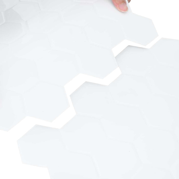 Placă hexagonală 50 pcs Alb 30 x 30 cm Poliuretan și PET - WALTI WALTI