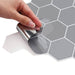 Placă hexagonală 50 pcs Gri 30 x 30 cm Poliuretan și PET - WALTI WALTI