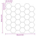Placă hexagonală 50 pcs Gri 30 x 30 cm Poliuretan și PET - WALTI WALTI