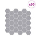 Placă hexagonală 50 pcs Gri 30 x 30 cm Poliuretan și PET - WALTI WALTI