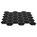 Placă hexagonală 50 pcs Negru 30 x 30 cm Poliuretan și PET - WALTI WALTI