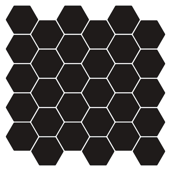 Placă hexagonală 50 pcs Negru 30 x 30 cm Poliuretan și PET - WALTI WALTI