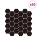 Placă hexagonală 50 pcs Negru 30 x 30 cm Poliuretan și PET - WALTI WALTI
