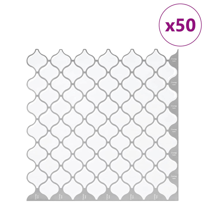 Placă Lanturn 50 pcs Alb 27 x 27 cm Poliuretan și PET - WALTI WALTI