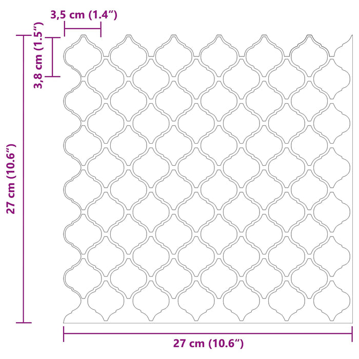 Placă Lanturn 10 pcs Gri 27 x 27 cm Poliuretan și PET - WALTI WALTI