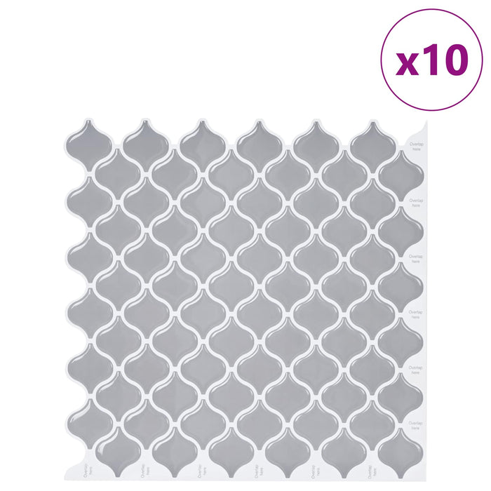 Placă Lanturn 10 pcs Gri 27 x 27 cm Poliuretan și PET - WALTI WALTI