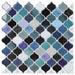 Placă Lanturn 10 pcs Verde-albăstrui 27 x 27 cm - WALTI WALTI