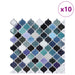 Placă Lanturn 10 pcs Verde-albăstrui 27 x 27 cm - WALTI WALTI