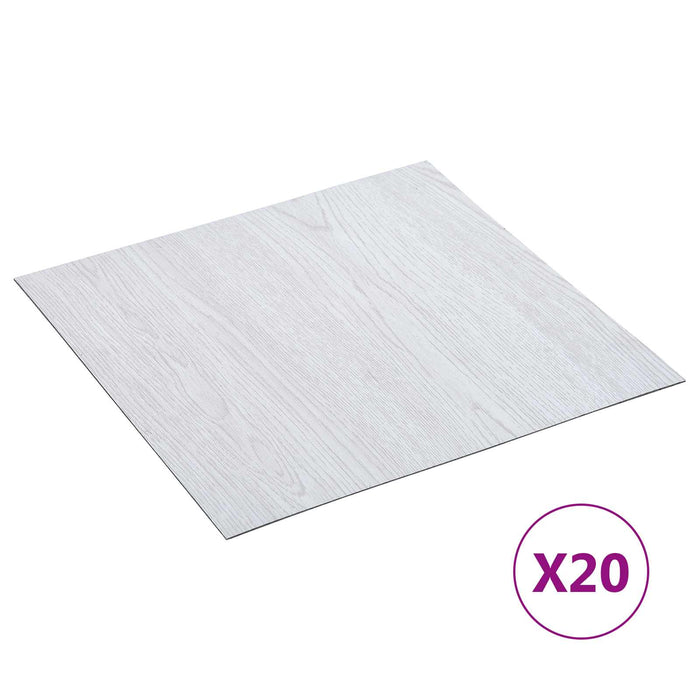 Plăci de pardoseală autoadezive 30,5 x 30,5 cm 20 pcs PVC Alb - WALTI WALTI